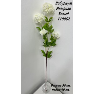 Ветка Вибурнум искусственный Интрига Белый. Калина цветущая. 110062