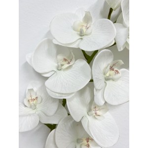 Орхидея фаленопсис искусственная. Орхидея Белая дымка. Вид 12. 109012