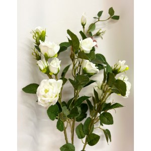 +++Ветка Роза кустовая мелкая белая. Роза кустовая искусственная. 110018