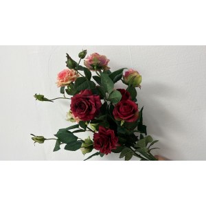 Ветка Роза искусственная Наоми Бордо. 110050