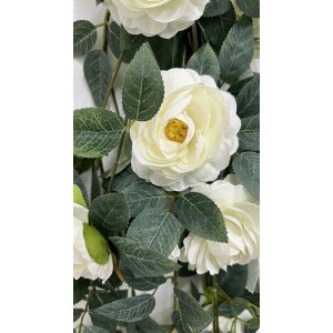 Ампельные цветущие. Роза искусственная свисающий куст Терез Белый. 107082